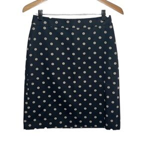 Boden Grey Tan Polka Dot Pencil Skirt Womens Size 8R BLEMISH
